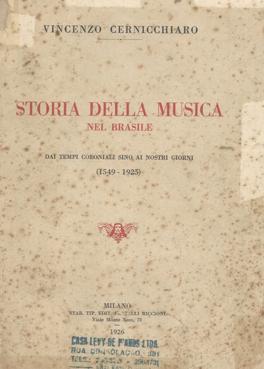 Vincenzo Cernicchiaro, Storia della musica nel Brasile
